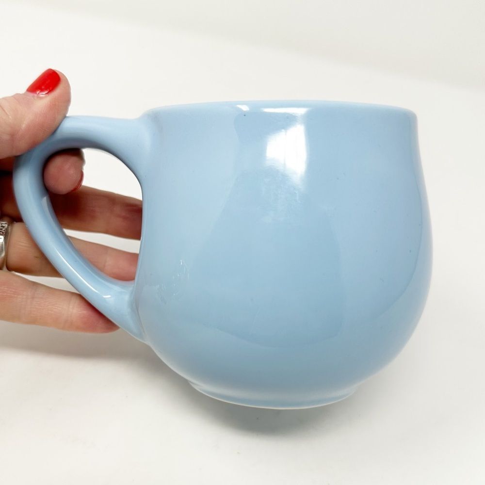 Rare Starbucks Chubby Pot Belly Mug Pastel Blue 16‎ oz 2005 Edition